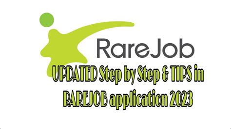 rarejob requirements|Apply Now .